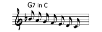 джаз доминантовый звукоряд (пример 1)