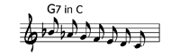 джаз доминантовый звукоряд (пример 2)