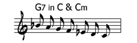джаз доминантовый звукоряд (пример 3)