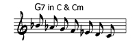 джаз доминантовый звукоряд (пример 4)