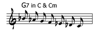 джаз доминантовый звукоряд (пример 5)
