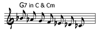 джаз доминантовый звукоряд (пример 6)
