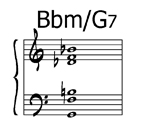Bbm/G7 - политональный аккорд