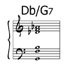 Db/G7 - политональный аккорд
