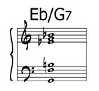 Eb/G7 - политональный аккорд