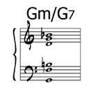Gm/G7 - политональный аккорд (G+9)